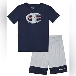 Champion Kids Matching Set in Navy and Gray